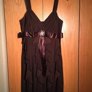 Brown Betsy & Adam Dress with Rhinestones 10 EUC